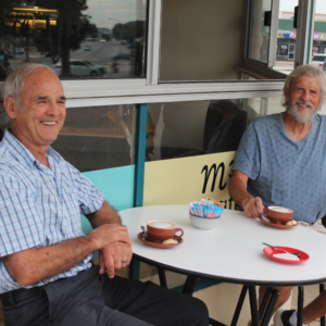 Regular customers meeting at a Port Elizabeth coffee shop