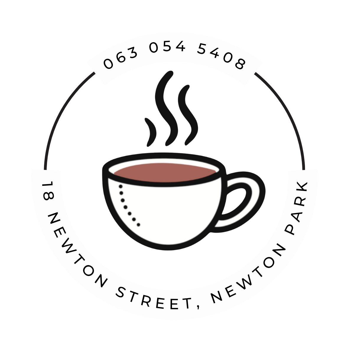 My Hometown Café logo coffee shop in Newton Park Port Elizabeth with coffee cup icon